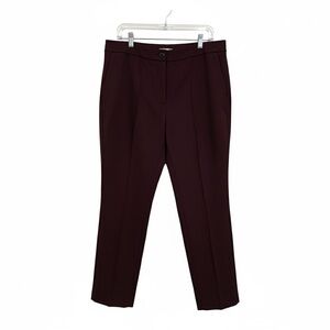 Express Deep Burgundy High Rise Stretch Ankle Trousers sz14R
